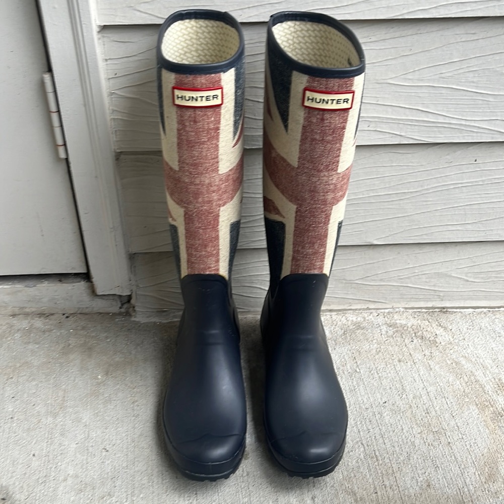 Hunter Tall Boots Union Jack size 8/9 US 40/41 European